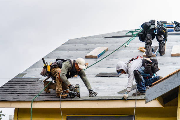 Professional Gutter Installation technician working in Breaux Bridge, LA